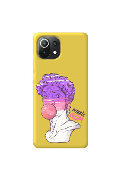Other Xiaomi Mi 11 Lite Pin Bubble Yellow Colored Silicone TPU Θήκη