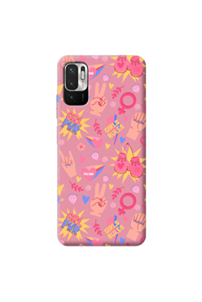 Other Xiaomi Redmi Note 10 Pro 5G Grl Pwr 2 Pink Colored Silicone TPU Θήκη
