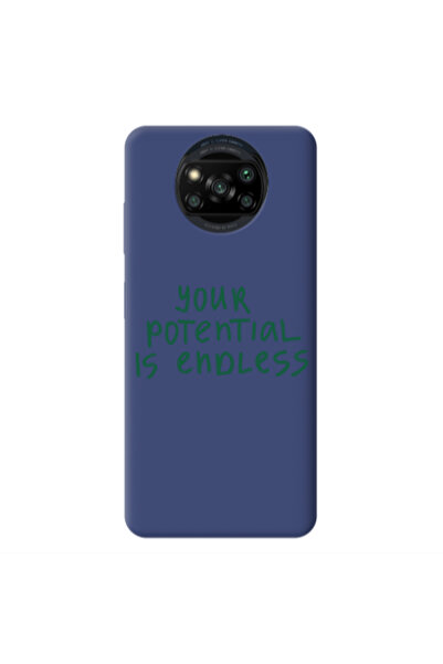 Other Xiaomi Poco X3 /X3 Pro Your potential is endless Dark blue Colored Sili...
