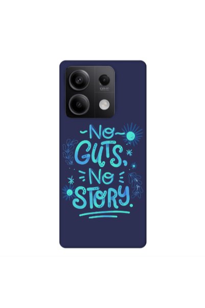 Other Xiaomi Redmi Note 13Pro 5G No guts no story Dark blue Colored Silicone ...