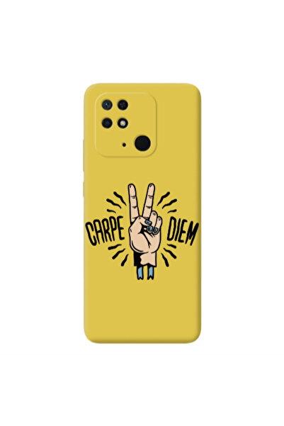 Other Xiaomi Redmi 10C Carpe Two Diem Yellow Colored Silicone TPU Θήκη