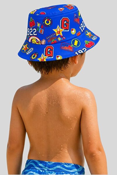 Haribo Unisex Μπλε καπέλο τύπου bucket με σχέδιο αυτοκόλλητου Pop-Art