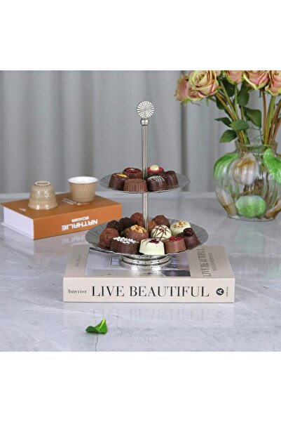 Al Hadaya Mall Classic Design Stainless Steel Halalain Dish - Silver - 20X20X...
