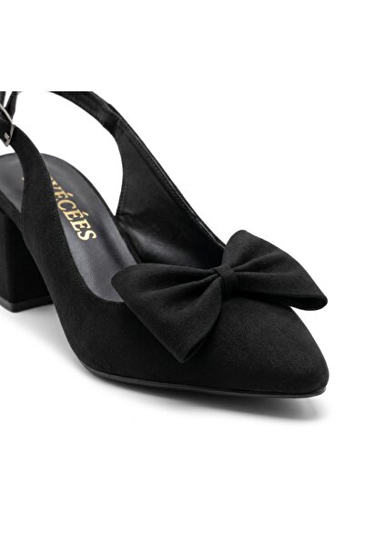 RAYVORA Women's Stylish Bow Detailed Outer Material Fabric Medium Heel 5.5 cm...