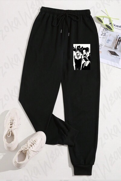 ZOKAWEAR Unisex Black Stones (Nana Osaki) Printed Sweatpants
