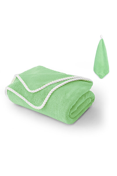 Choice 90x180cm Green Set Extra Large Size Coral Fleece Bath Towel Quick Dry ...