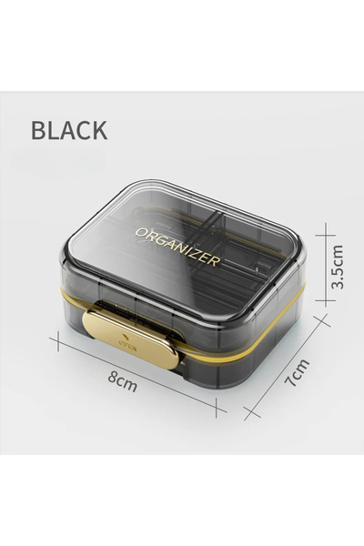 Choice3 black Multi-compartment Portable Transparent Waterproof Sealed Medici...