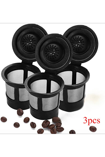 Choice 3pcs black Reusable Coffee Pods, Refillable K-Cup, Single Serve Brew B...