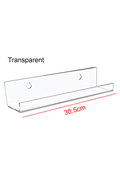 Choice1 transparent-30.5cm 4Pcs Black Vinyl Record Rack Wall Mounted Acrylic ...