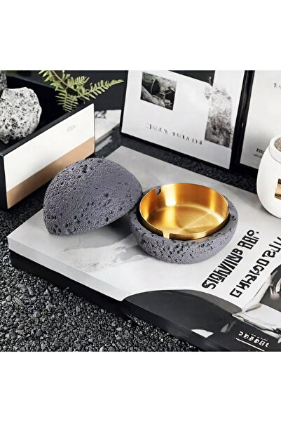 Choice gray Nordic Industrial Minimalist Concrete Ashtray, Artisan-Made Natur...
