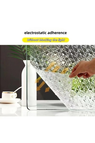 choice2 30Cmx100Cm Zsh Diamond Pattern 3D Glass Sticker Window Privacy Film W...