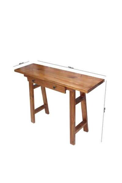 Telal Round Wooden Side Service Table