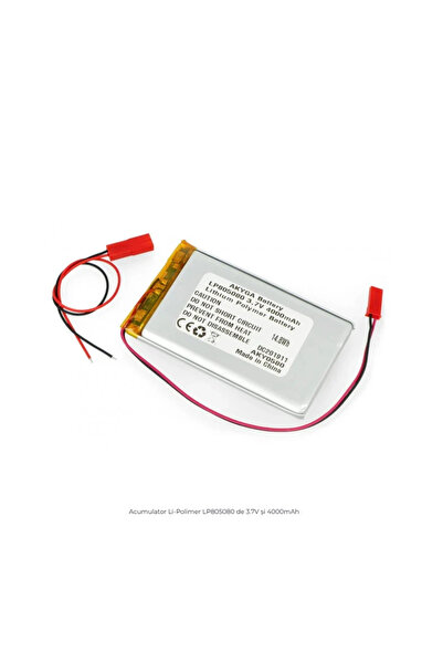 Akyga Acumulator de 3.7V 4000mAh 2A Li-Polimer LP805080