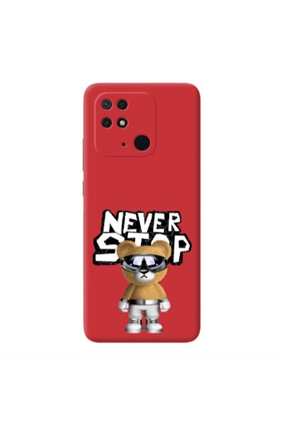 Other Xiaomi Redmi 10C Never stop Red Colored Silicone TPU Θήκη