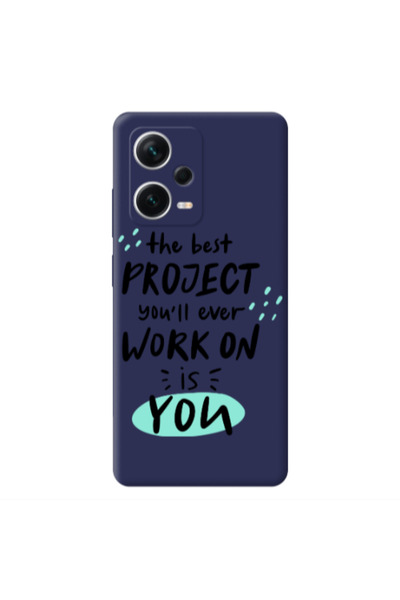 Other Xiaomi Poco X5 The Best Project Dark blue Colored Silicone TPU Θήκη