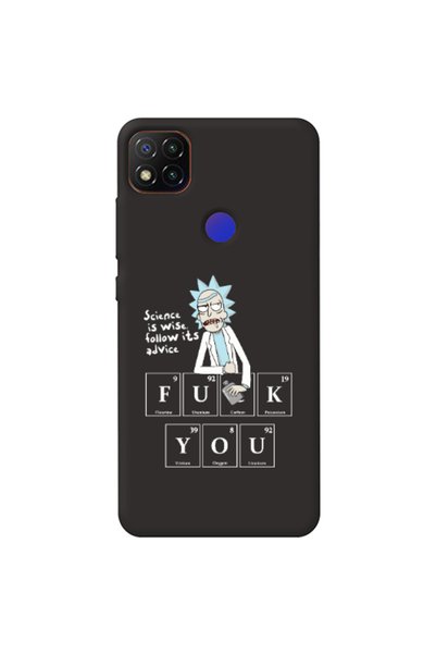 Other Xiaomi Redmi 9c Rick Scince is wise Black Colored Silicone TPU Θήκη
