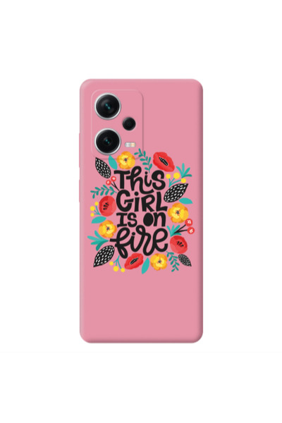 Other Xiaomi Poco X5 This Girl Pink Colored Silicone TPU Θήκη