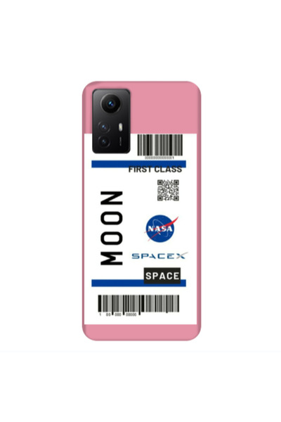 Other Xiaomi Redmi Note 12s Moon spacex Pink Colored Silicone TPU Θήκη