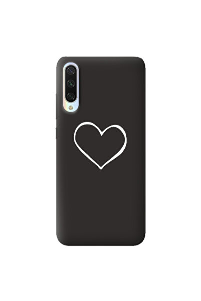 Other Xiaomi Mi 9 Lite White heart Black Colored Silicone TPU Θήκη