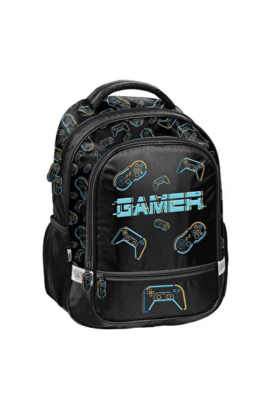 PASO Ghiozdan ergonomic băieți pentru școală, model Gamer Star negru -Paso