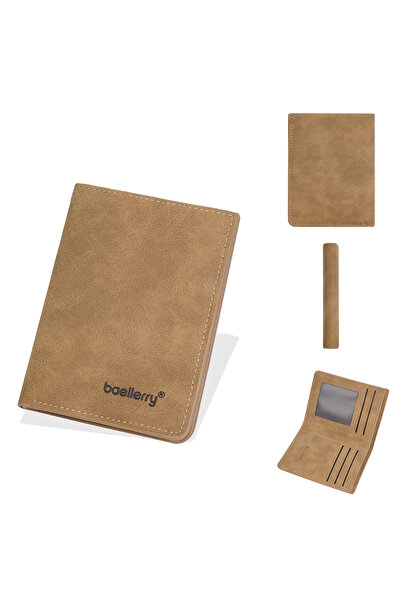 Choice Brown Baellerry New Short Men Wallet Small Card Bags Photo Holder Thin...