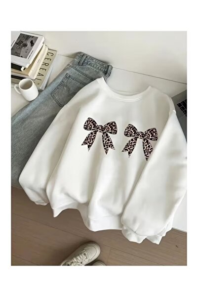 ZİYMO Women's Circular Neck Printed Relaxed Fit Sweatshirt