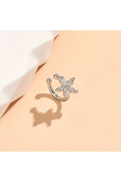 Choice AWB2042-1 Exquisite Sparkling Inlaid Zirconia Flowers Without Ear Hole...