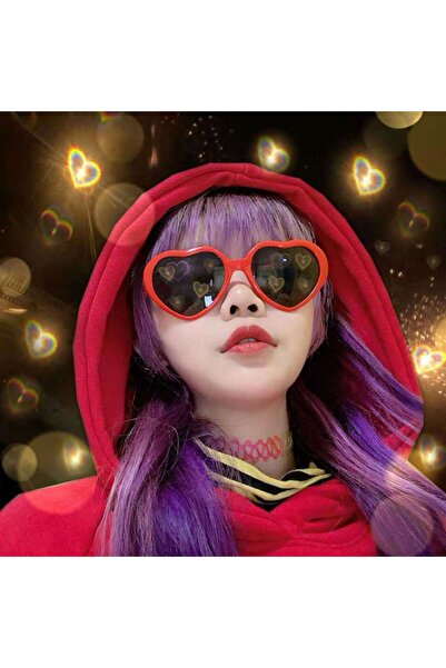 Choice1 MULTI Red Love Heart Shaped Effects Glasses Watch The Lights Change t...