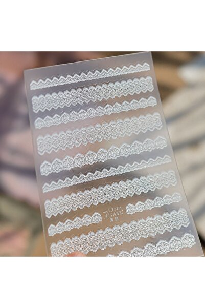Choice29 NAILFYOU MS1002 5D Retro Lace Nail Art Stickers French Gentle Wavy L...