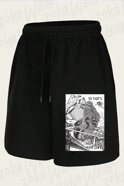 ZOKAWEAR Unisex Aot Levi Ackerman so That's Anime Design Printed Shorts