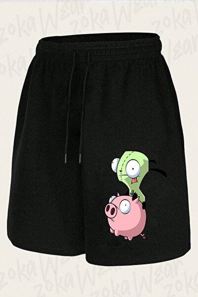 ZOKAWEAR Unisex Invader Zim V6 Design Printed Shorts