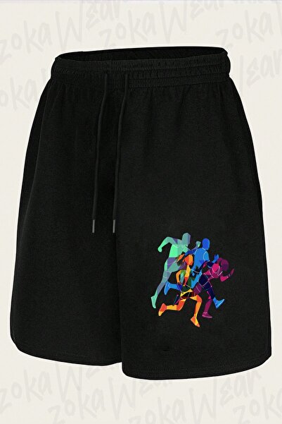 ZOKAWEAR Unisex Athletics Design Printed Shorts