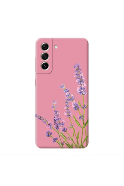 Other Samsung S21 FE Flowers 8 Pink Colored Silicone TPU Θήκη