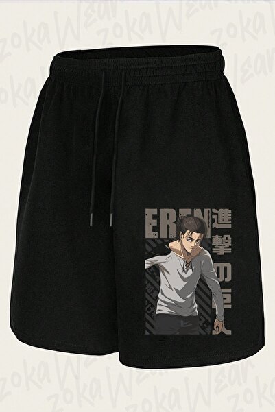 ZOKAWEAR Unisex Aot Eren Yeaeger Anime Character Design Printed Shorts