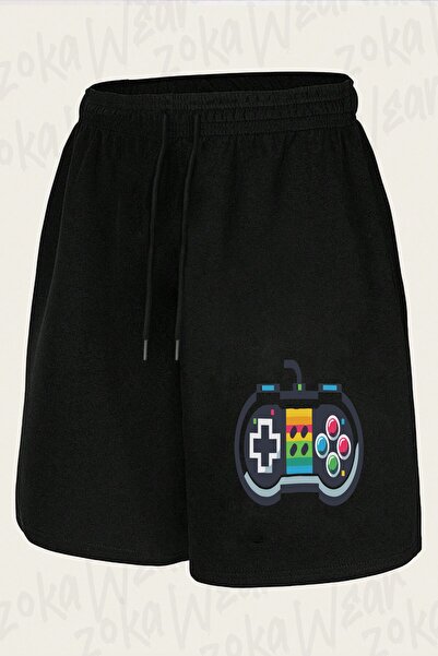 ZOKAWEAR Unisex Retro Gaming Controller Design Printed Shorts
