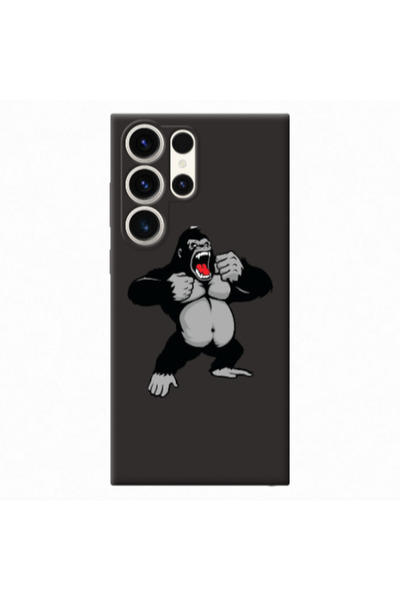 Other Samsung S24 Ultra Angry Gorilla2 Black Colored Silicone TPU Θήκη