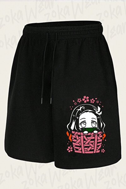 ZOKAWEAR شورت مطبوع بتصميم Nezuko Chan لطيف للجنسين