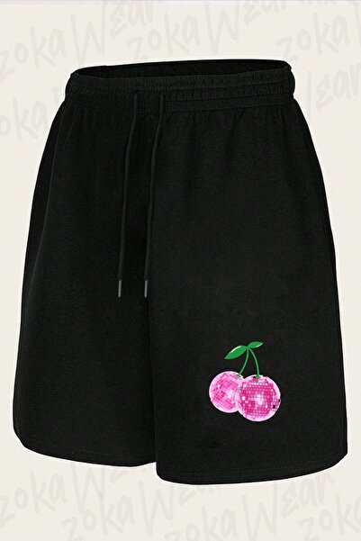ZOKAWEAR Unisex Disco Ball Cherries Design Printed Shorts