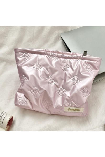 Choice1 Pink Hand-held Bag, Makeup Bag, Skincare Products Bag, Zero Wallet In...
