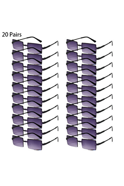 Choice12 as pciture shows 20 pairs g-grey 16/20 Pairs Rectangle Sunglasses Me...
