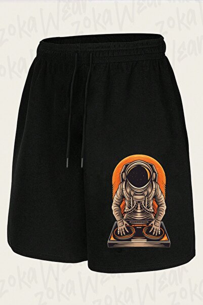 ZOKAWEAR Unisex Dj Astronaut Design Printed Shorts