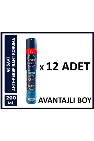 NIVEA Men Erkek Sprey Deodorant Fresh Active 200ml,Ter Kokusuna Karşı 48 Saat...