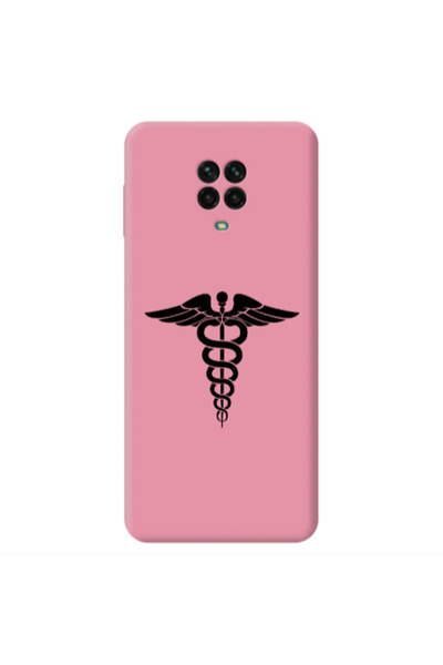 Other Xiaomi Redmi Note 9 Pro Medical Spa Pink Colored Silicone TPU Θήκη
