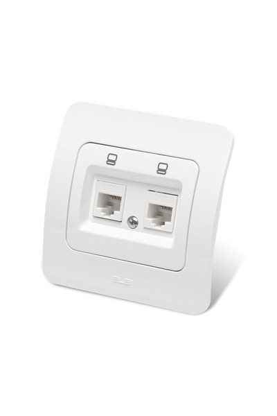 ELBİ Jazz priza UTP 2XRJ45, alb, Elbi,