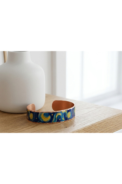 Erol Bakır 100% Handmade Copper |   Copper Moon and Star Night Pattern Adjust...