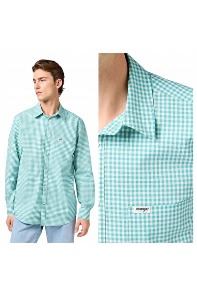 WRANGLER Camasa Barbati, Wrangler, 1 Pkt Shirt, S INTL, Albastru, Regular Fit...