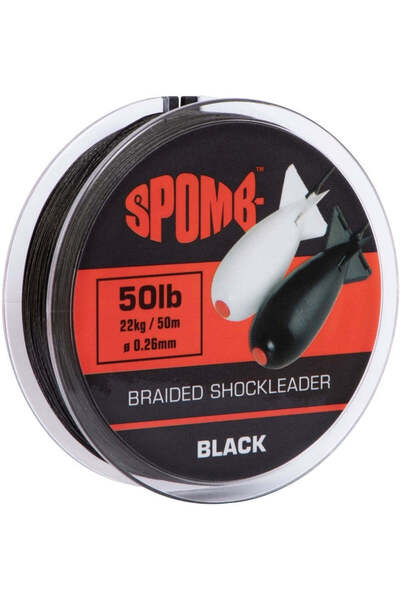 spomb Fir textil de pescuit Inaitas împletit, tip shockleader, negru - 0.26mm...