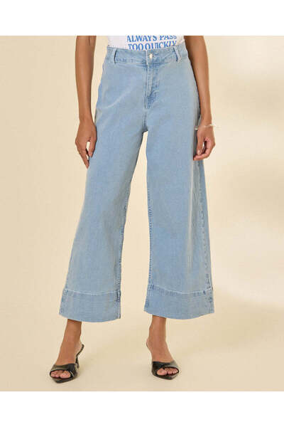 REDTAG Women Blue Wideleg Jeans