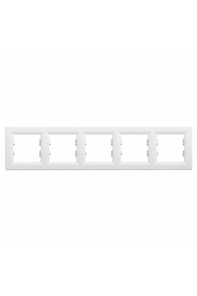 SCHNEIDER Asfora Frame 5P Λευκό, EPH5800521, SCHNEIDER, ΔΙΑΚΟΣΜΗΤΙΚΟ ΠΛΑΙΣΙΟ