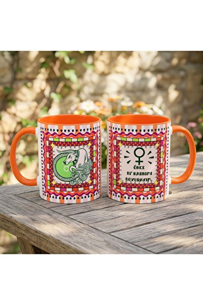 Mood Maker Design Boğa Burcu ve Venüs Gezegen Tasarımlı Renkli Porselen Kupa ...